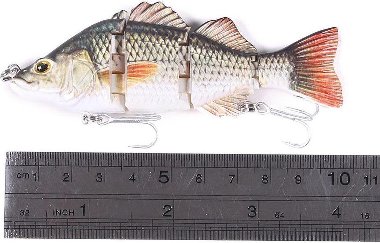Alt view image 5 of 7 - 5pcs Multi Jointed Swimbait Fishing Lures Bait 4 Segment Big Giant Sinking Fishing Bass Lures,Crankbaits Swimbaits with Treble Hook,10cm  22g