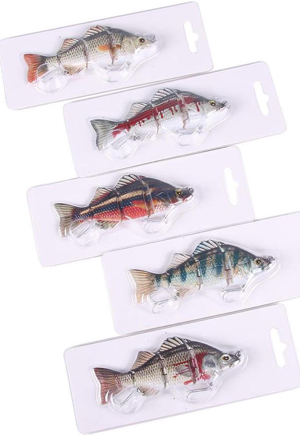 Alt view image 4 of 7 - 5pcs Multi Jointed Swimbait Fishing Lures Bait 4 Segment Big Giant Sinking Fishing Bass Lures,Crankbaits Swimbaits with Treble Hook,10cm  22g