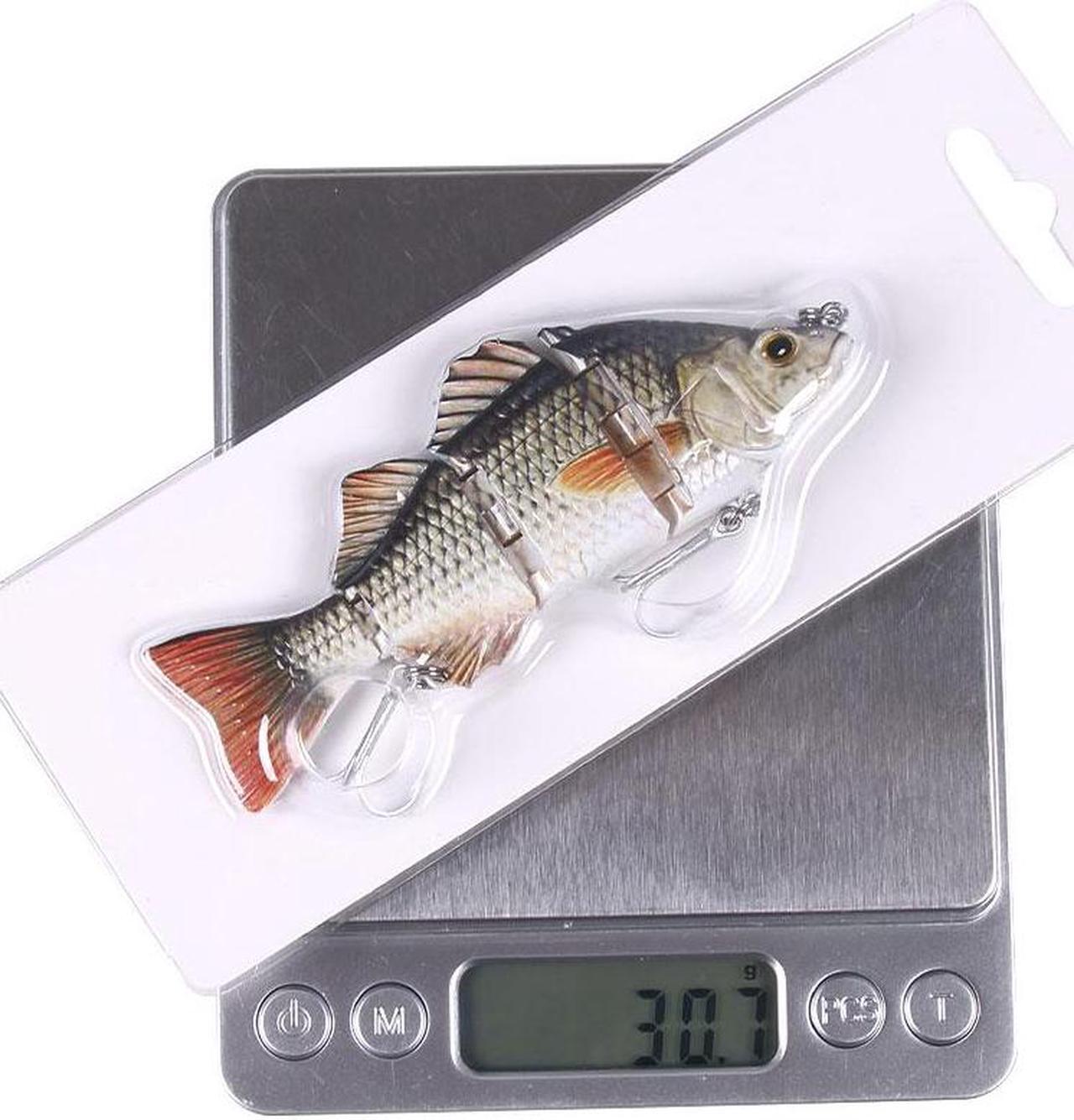 Alt view image 7 of 7 - 5pcs Multi Jointed Swimbait Fishing Lures Bait 4 Segment Big Giant Sinking Fishing Bass Lures,Crankbaits Swimbaits with Treble Hook,10cm  22g