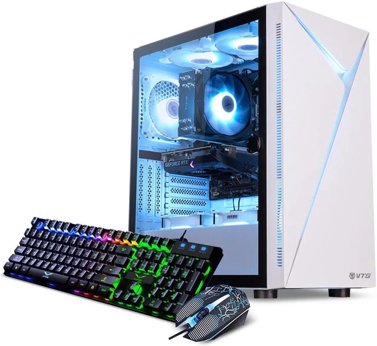 Main image of VTG Gaming PC Desktop Intel Core i5 13th Gen 13490F (Beat13400F) 16GB DDR4 1TB SSD , NVIDIA RTX 4060Ti, 650W PSU,  Windows 11 Home 64-bit,Gaming PC With Free Gaming Keyboard and Mouse