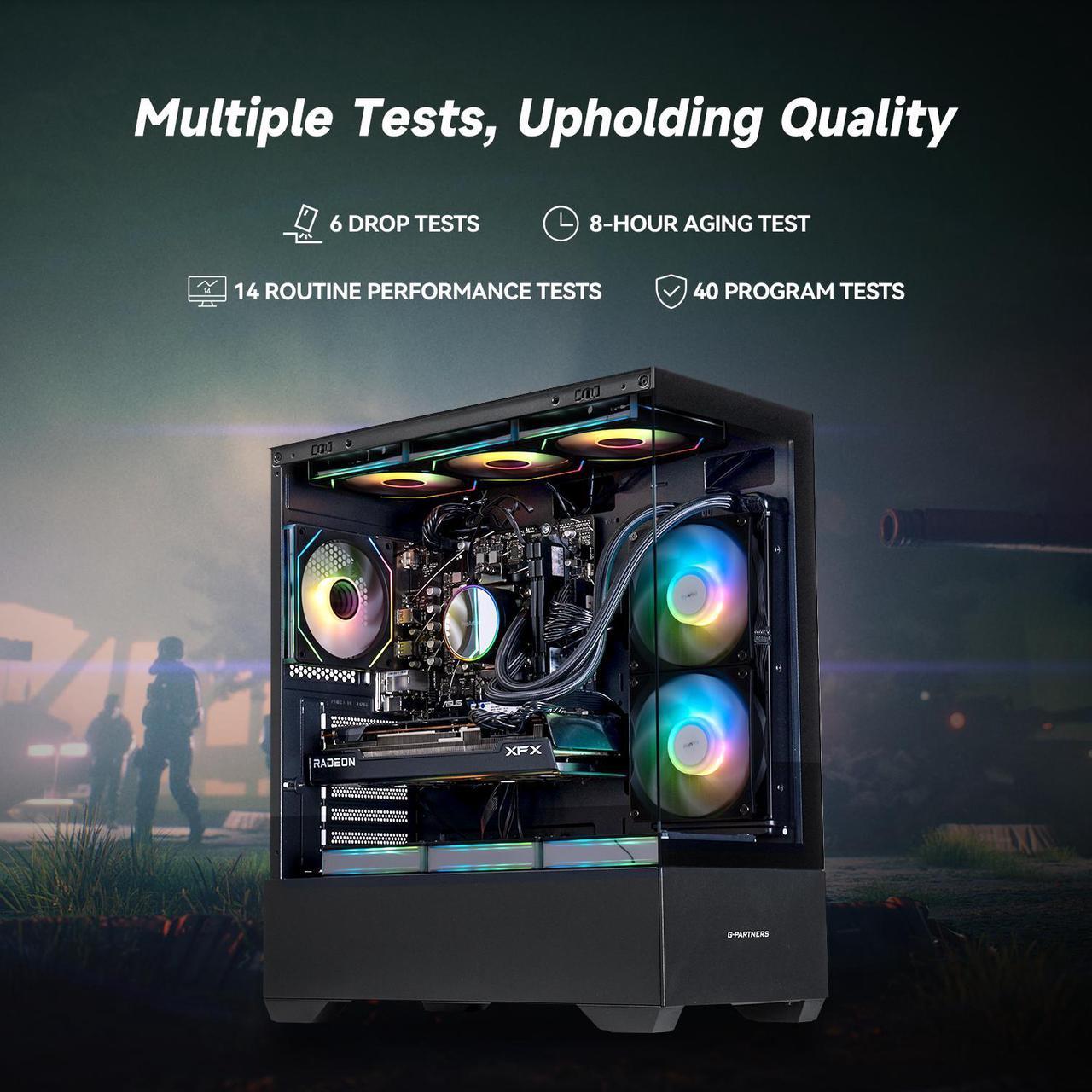 Alt view image 5 of 7 - VTG Gaming PC Ryzen7 9700X, Radeon RX 7800 XT 16G, 1TB NVME SSD, 32GB DDR5 RAM , 850W GOLD PSU ,240MM AIO liquid cooler , B650M ,  Windows 11 Home, WIFI , Prebuilt Gaming Pc