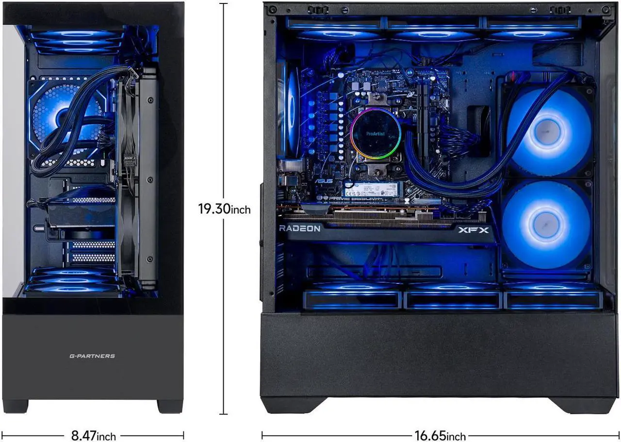 Alt view image 7 of 7 - VTG Gaming PC Ryzen7 9700X, Radeon RX 7800 XT 16G, 1TB NVME SSD, 32GB DDR5 RAM , 850W GOLD PSU ,240MM AIO liquid cooler , B650M ,  Windows 11 Home, WIFI , Prebuilt Gaming Pc
