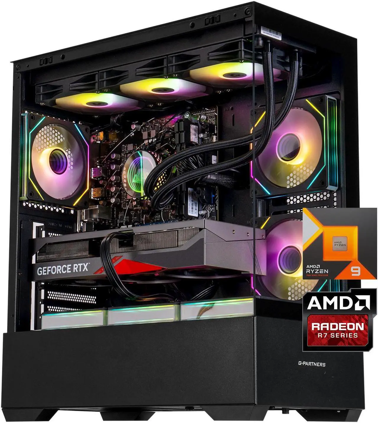 Main image of VTG Gaming Desktop PC , Ryzen9 9900X, Radeon RX 7900 XTX 24G , 32GB DDR5 2TB SSD NVMe , 850W PSU, Wi-Fi, 360 Liquid Cooler , ARGB Fans , Windows 11 Home 64-bit , gaming pc