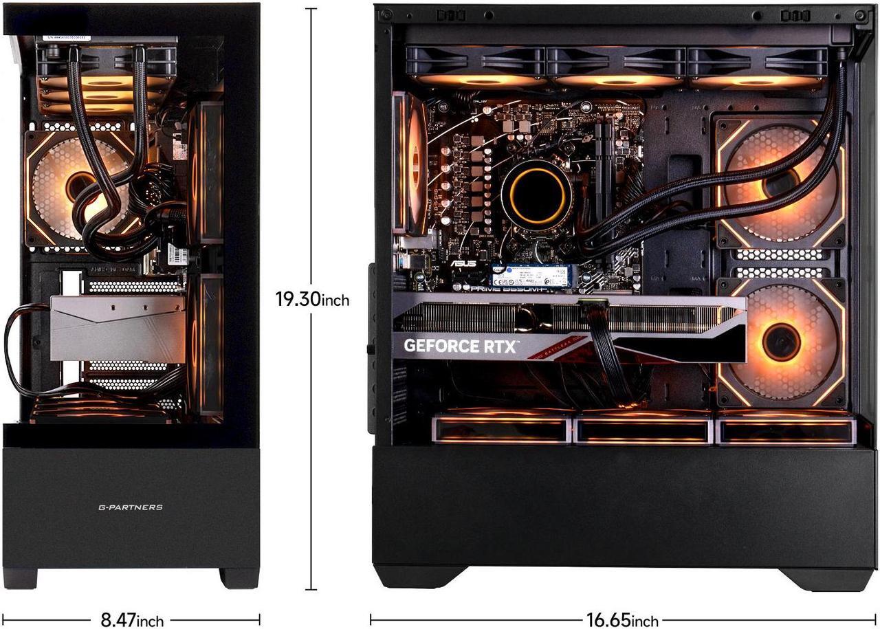 Alt view image 5 of 7 - VTG Gaming Desktop PC , Ryzen9 9900X, Radeon RX 7900 XTX 24G , 32GB DDR5 2TB SSD NVMe , 850W PSU, Wi-Fi, 360 Liquid Cooler , ARGB Fans , Windows 11 Home 64-bit , gaming pc