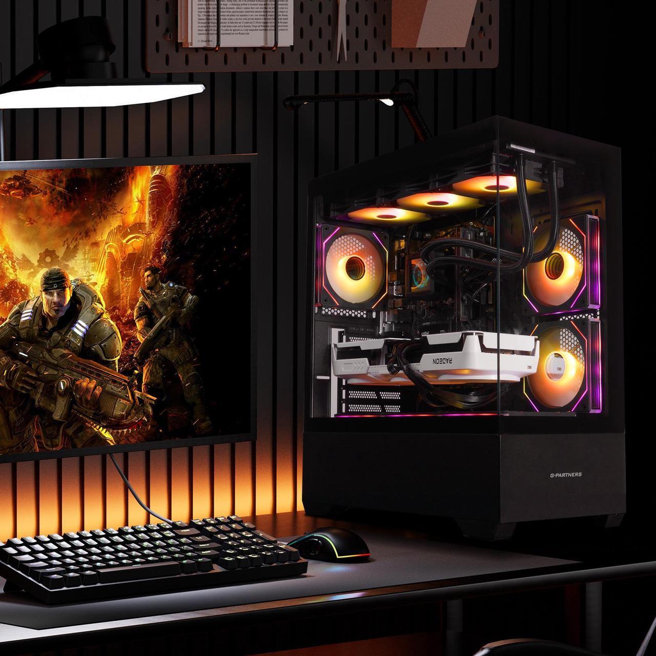 Alt view image 7 of 7 - VTG Gaming PC AMD Ryzen7 9700X, Radeon RX 9070XT 16G, 1TB NVME SSD, 32GB DDR5 RAM , 850W GOLD PSU ,360MM AIO liquid cooler , MSI B650M , Windows 11 Home, WIFI,  Prebuilt Gaming Pc New computer