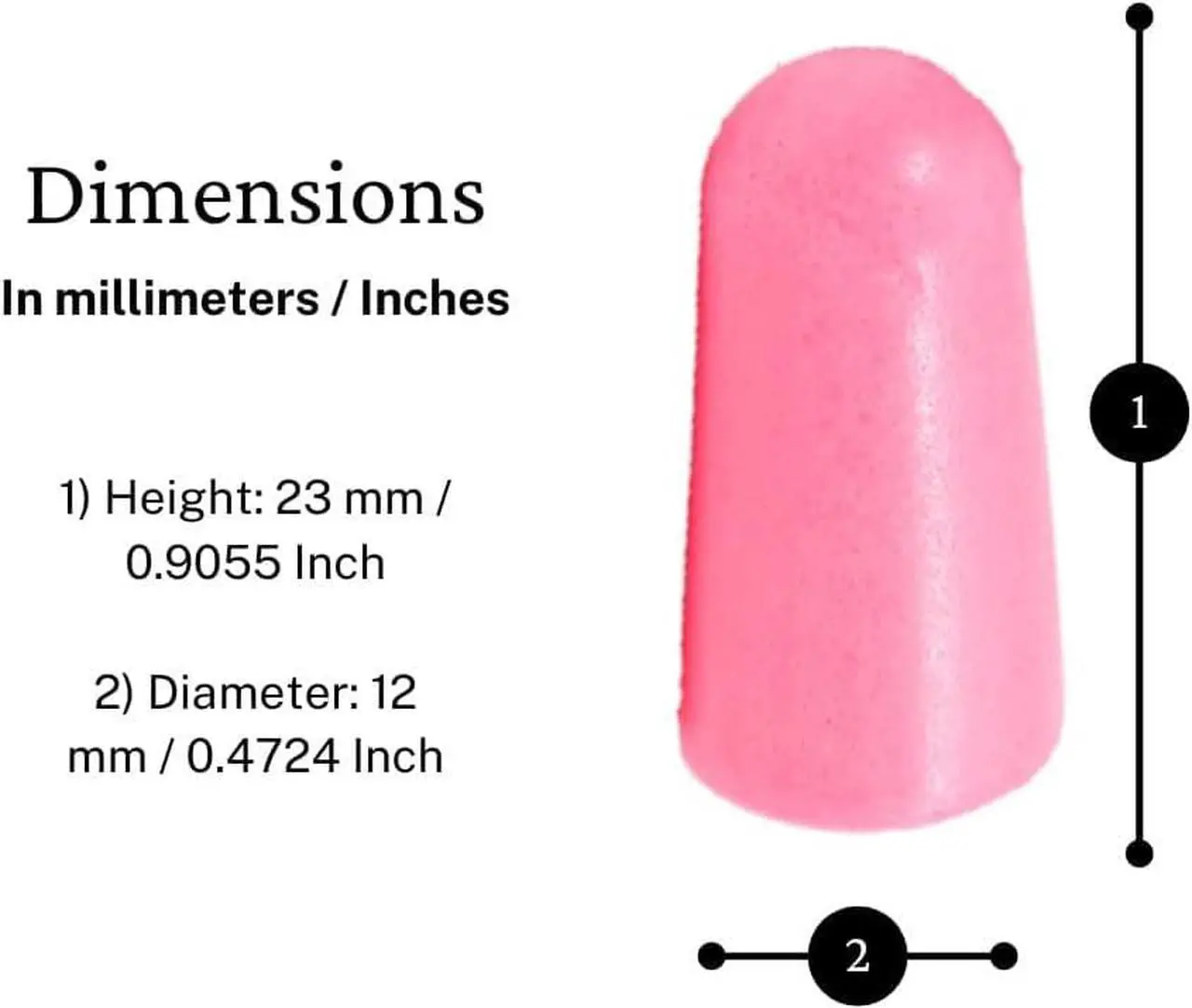 Alt view image 4 of 4 - 100 Pairs of Small Foam Ear Plugs - 30dB for Small Ear Canal Noise Cancelling Calmer Disposable Soft for Kids Women