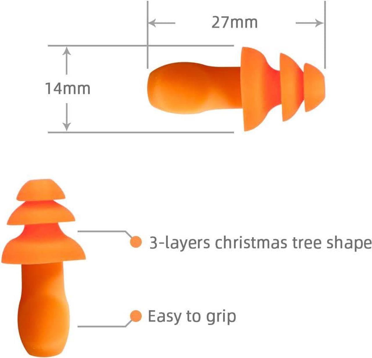 Alt view image 4 of 6 - 20 Pairs of Soft Silicone Corded Ear Plugs Reusable Sleep Swim Noise Hearing Protection Earplugs Music Concerts Construction Shooting Hunting Motor Sports