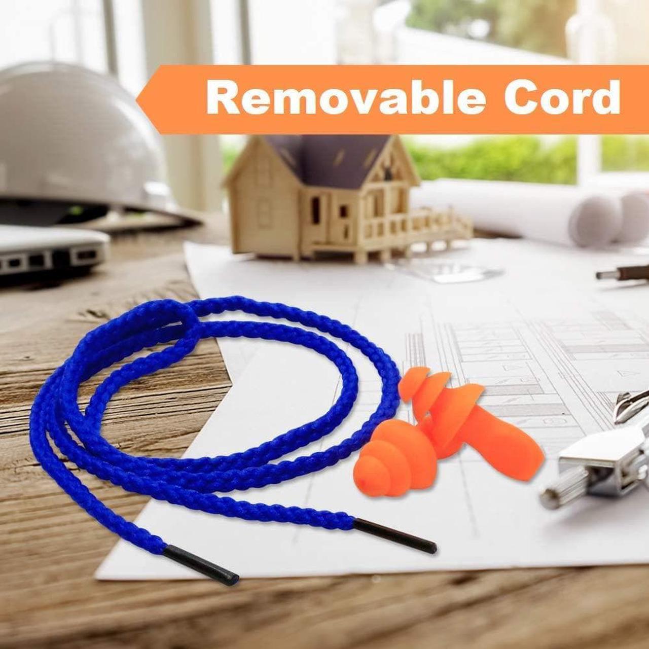 Alt view image 6 of 6 - 20 Pairs of Soft Silicone Corded Ear Plugs Reusable Sleep Swim Noise Hearing Protection Earplugs Music Concerts Construction Shooting Hunting Motor Sports