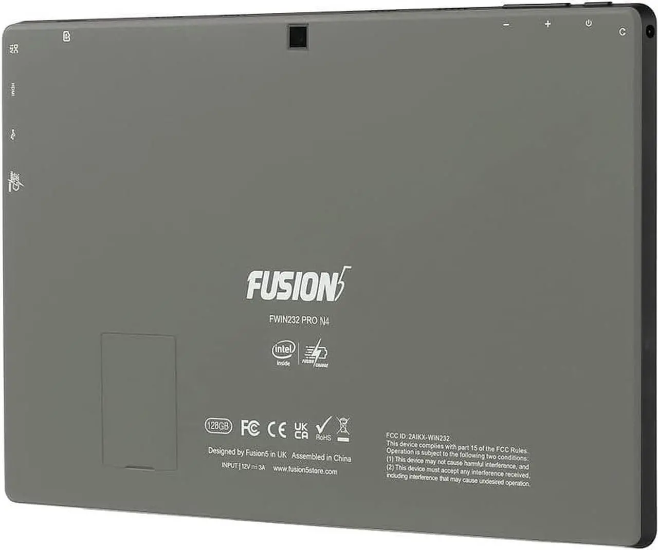 Alt view image 3 of 6 - Fusion5 10" Windows 11 FWIN232+ FHD PRO N4120 Intel Quad-Core Ultra Slim Windows Tablet PC - 4GB RAM, 64GB Storage, 1920x1200 FHD Display, USB 3.0, Micro HDMI, 5MP & 2MP Camera, Expandable M.2 Storage