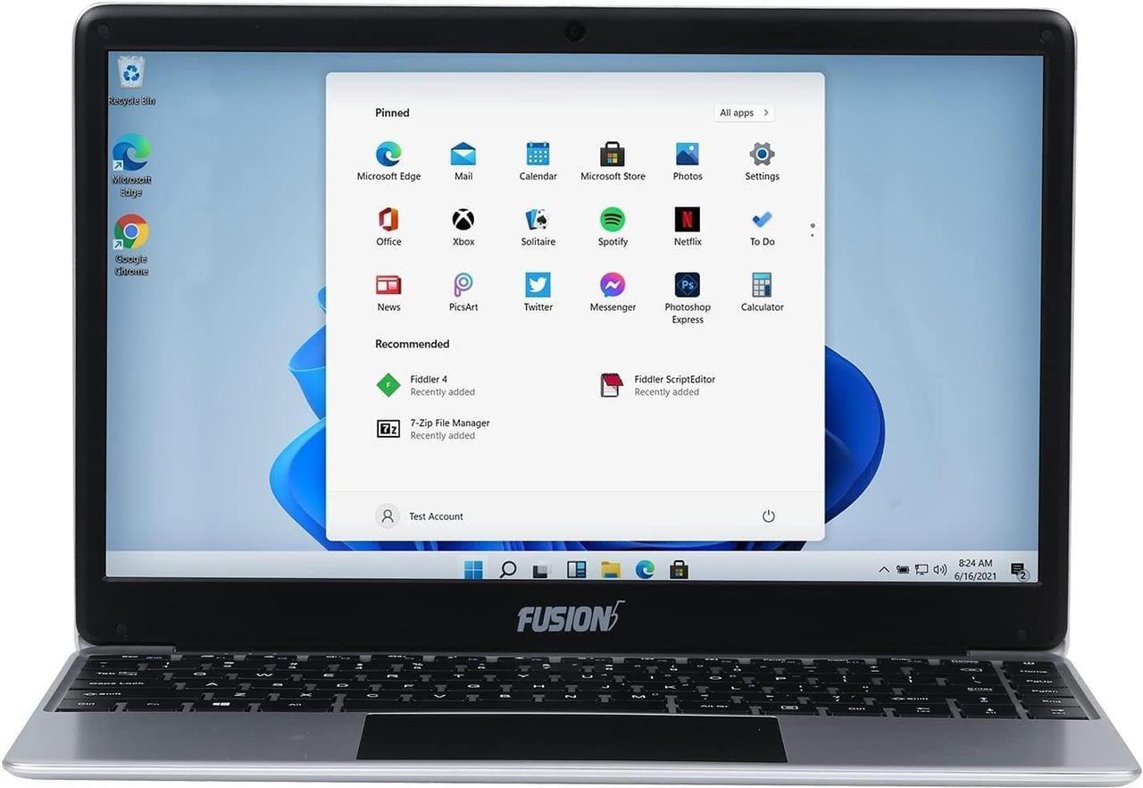 Main image of Fusion5 14.1" Full HD Windows 11 Laptop - 128GB Storage, 4GB RAM, T90B+ Pro Model Lapbook, N4120 Intel Quad Core CPU, 5GHz WiFi (Dual-Band WiFi) 2X WiFi speeds, USB 3.0, Supports M.2 SATA SSD (128GB)