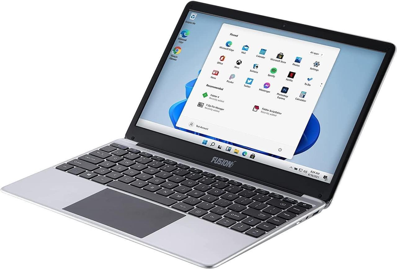 Alt view image 2 of 7 - Fusion5 14.1" Full HD Windows 11 Laptop - 128GB Storage, 4GB RAM, T90B+ Pro Model Lapbook, N4120 Intel Quad Core CPU, 5GHz WiFi (Dual-Band WiFi) 2X WiFi speeds, USB 3.0, Supports M.2 SATA SSD (128GB)