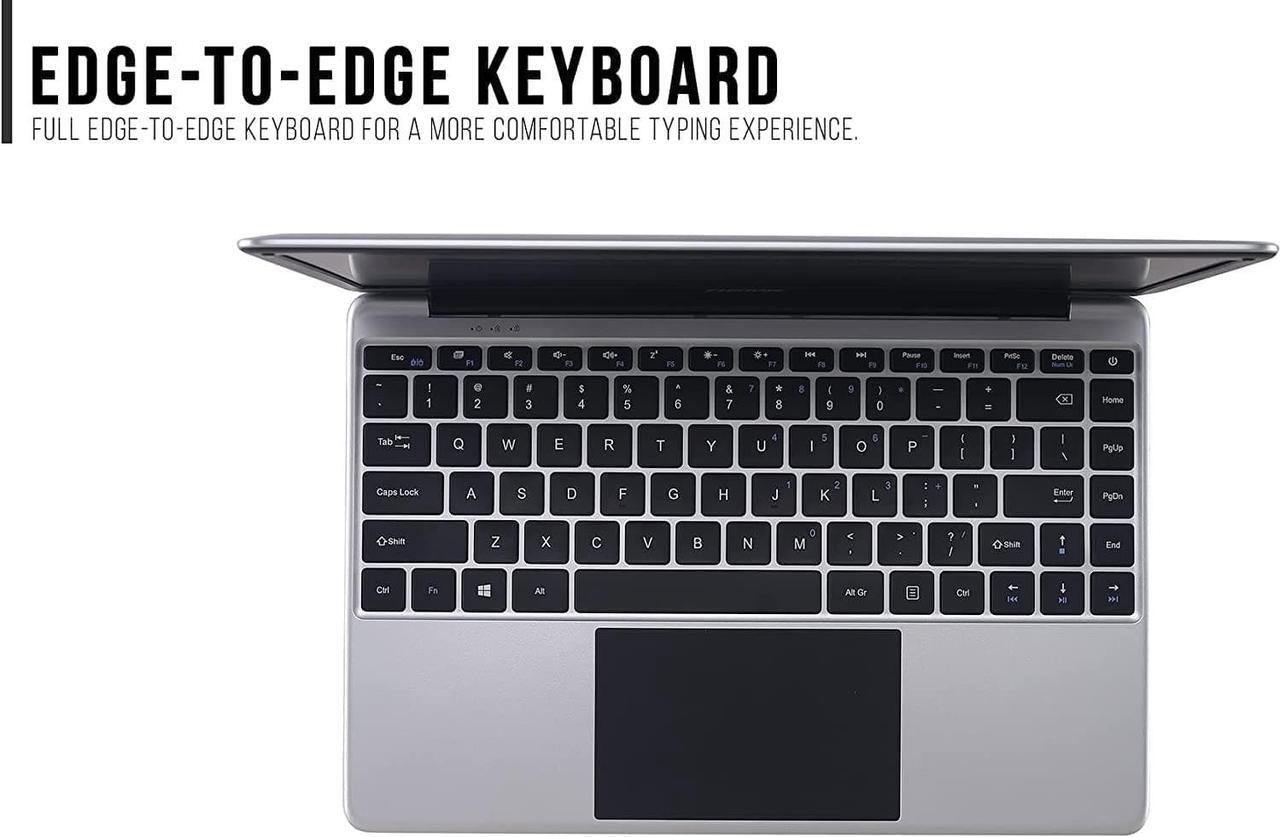 Alt view image 4 of 7 - Fusion5 14.1" Full HD Windows 11 Laptop - 128GB Storage, 4GB RAM, T90B+ Pro Model Lapbook, N4120 Intel Quad Core CPU, 5GHz WiFi (Dual-Band WiFi) 2X WiFi speeds, USB 3.0, Supports M.2 SATA SSD (128GB)