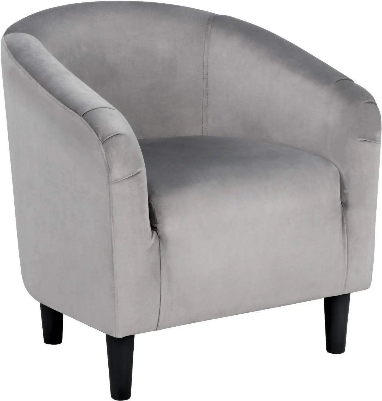 Main image of Topeakmart Velvet Club Chair Accent Arm Chair Upholstered Barrel Chair Grey, Welcome to consult