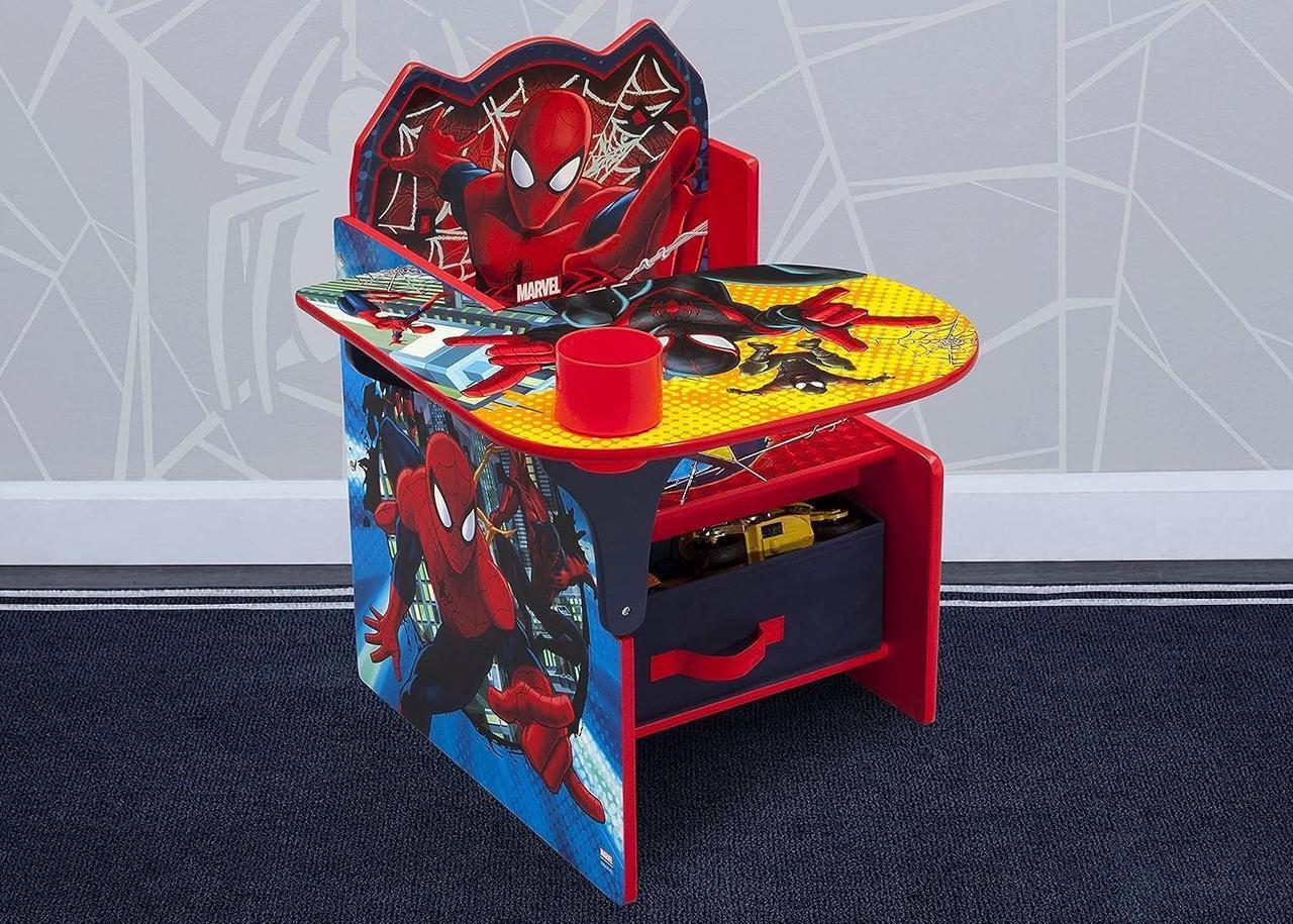 Alt view image 2 of 7 - Delta Children Chair Desk With Storage Bin - Greenguard Gold Certified, Spider-Man, Arm Rest, Cushion Availability, Engineered Wood
