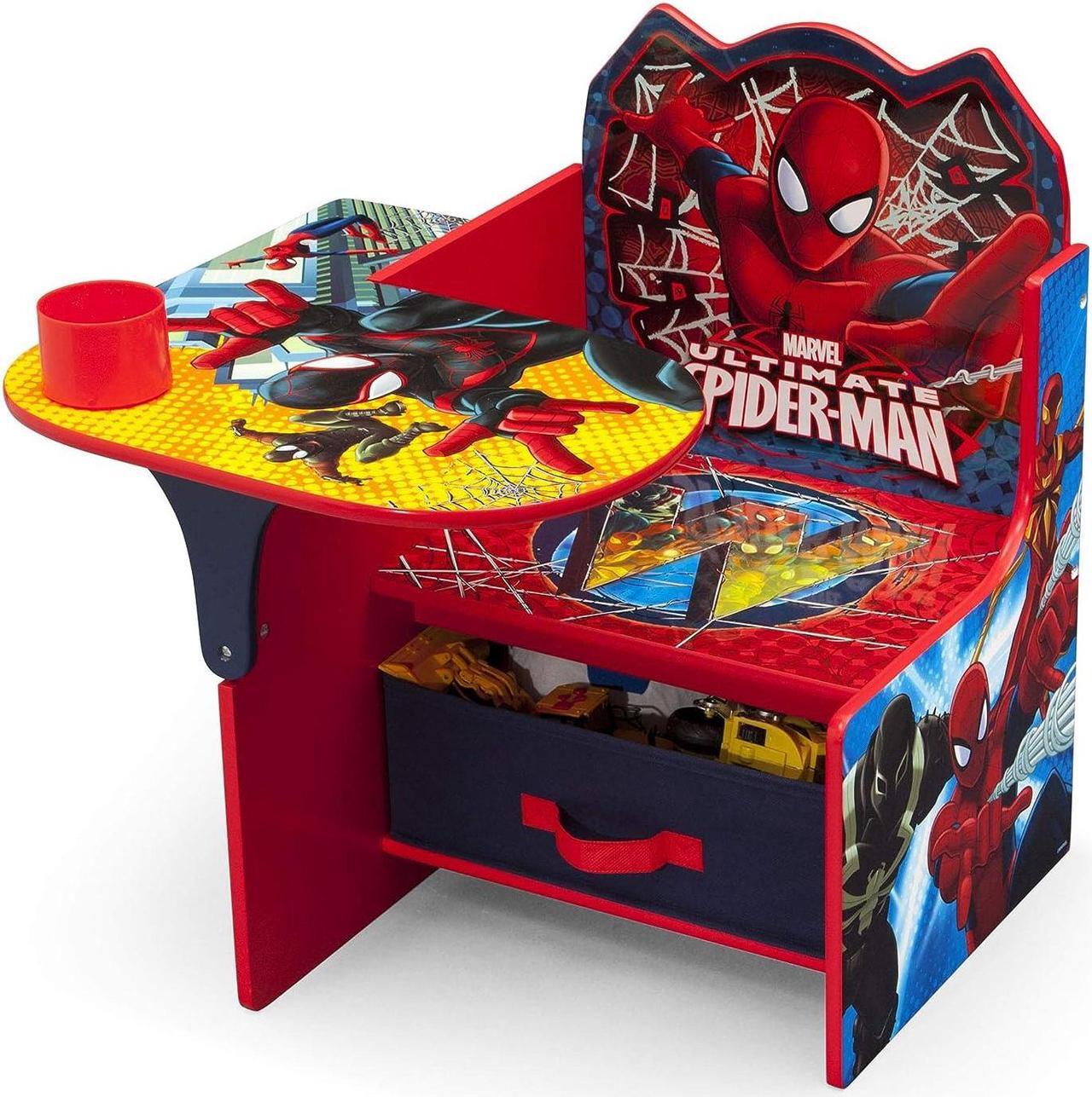 Alt view image 7 of 7 - Delta Children Chair Desk With Storage Bin - Greenguard Gold Certified, Spider-Man, Arm Rest, Cushion Availability, Engineered Wood
