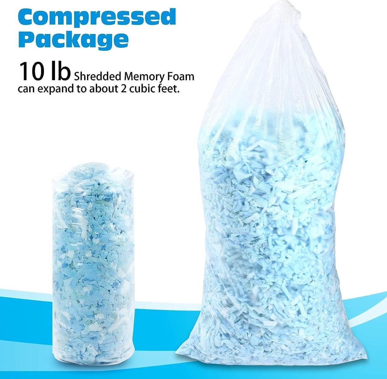 Alt view image 4 of 7 - MorTime 10 lb Bean Bag Filler Shredded Memory Foam Fill for Bean Bags Pillows Chairs Crafts, Bean Bag Refill Replacement Fills, 28 L