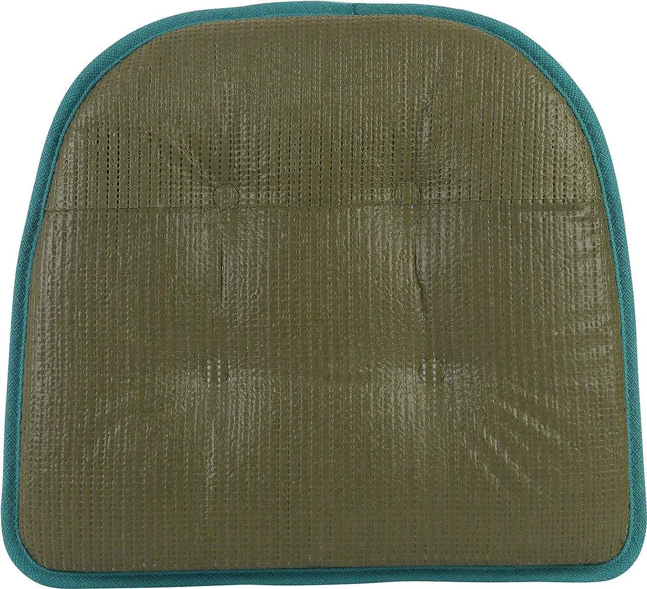Alt view image 4 of 6 - Klear Vu Omega Non-Slip Universal Chair Cushions for Dining Room, Kitchen and Office Use, U-Shaped Skid-Proof Seat Pad, 15x16 Inches 4 Pack Solid Teal Blue 4 Count