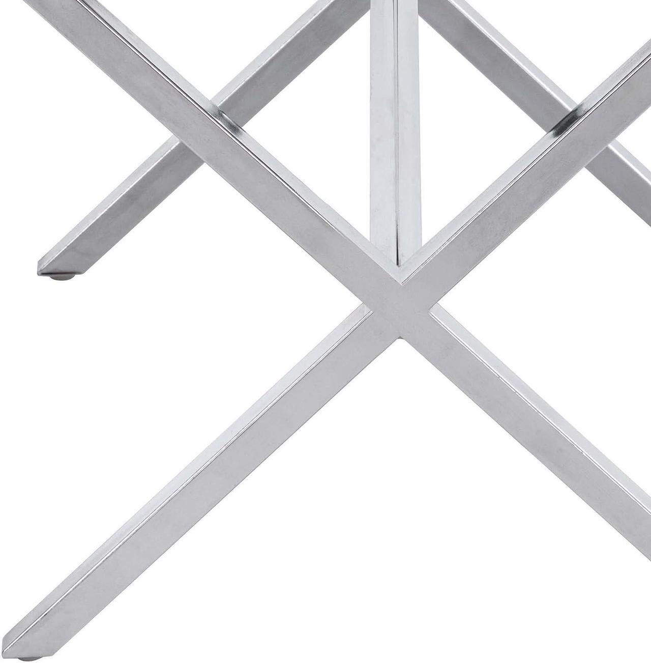 Alt view image 5 of 7 - Duhome Vanity Stool,Modern PU Leather Ottoman Stool Chair for Vanity,Vanity Bench with Metal X Legs, Rectangle Makeup Stool Padded Foot Rest Stool for Makeup Room, Living Room, Bathroom,White
