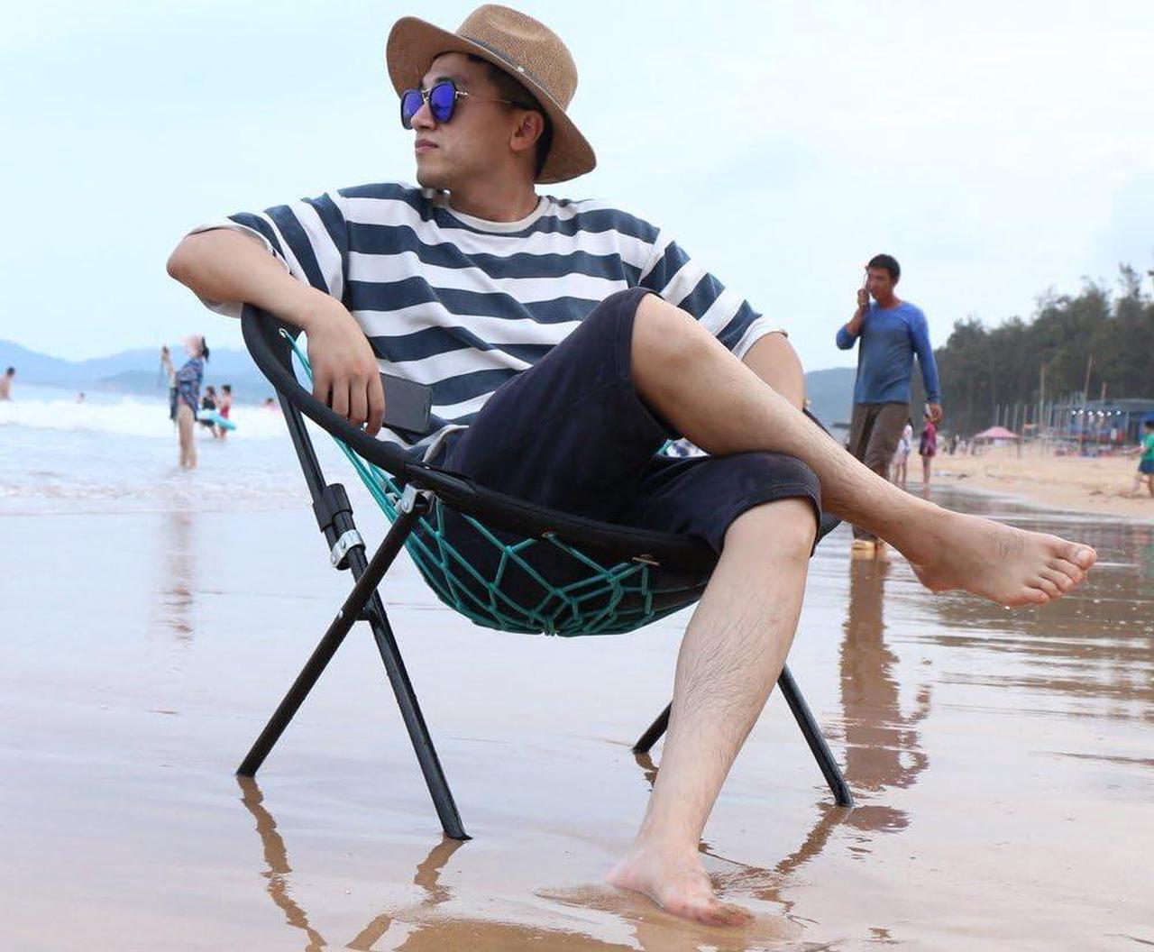 Alt view image 6 of 7 - CampLand Bungee Dish Chair Bunjo Game Chair Folding Camping Relax Chair, Welcome to consult
