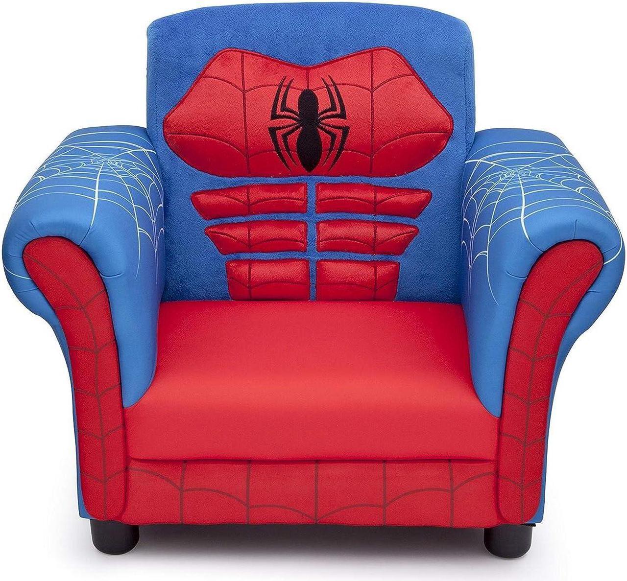 Alt view image 3 of 7 - Delta Children Figural Upholstered Chair, Marvel Spider-Man (Blue, Red), Welcome to consult