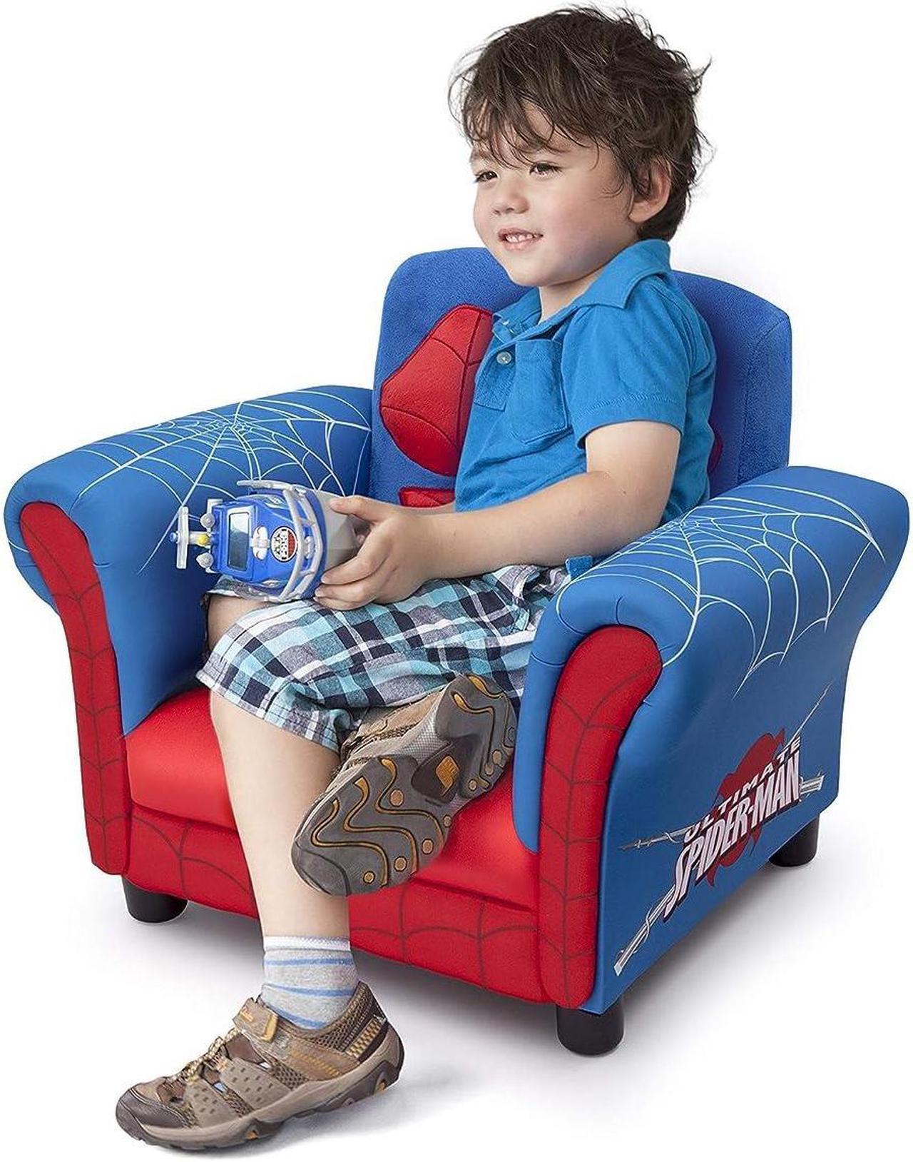 Alt view image 2 of 7 - Delta Children Figural Upholstered Chair, Marvel Spider-Man (Blue, Red), Welcome to consult