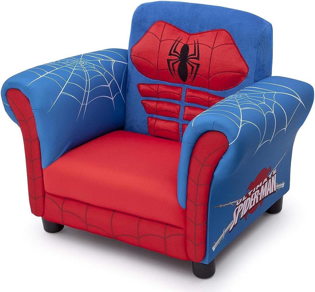 Alt view image 4 of 7 - Delta Children Figural Upholstered Chair, Marvel Spider-Man (Blue, Red), Welcome to consult