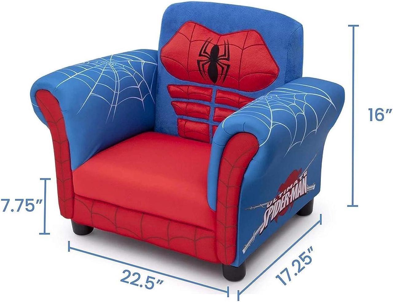 Alt view image 7 of 7 - Delta Children Figural Upholstered Chair, Marvel Spider-Man (Blue, Red), Welcome to consult