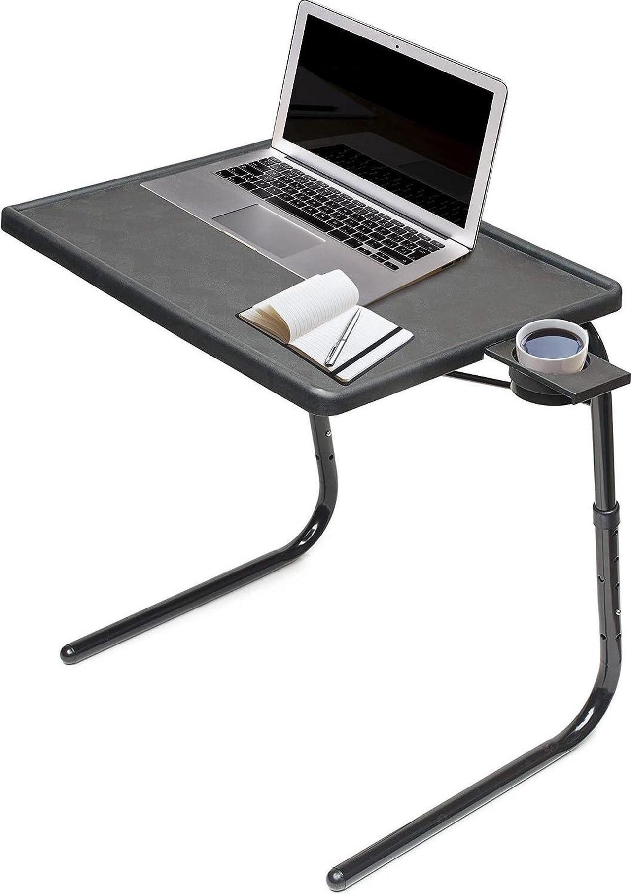 Main image of Table Mate II TV Tray Table - Folding TV Dinner Table, Couch Table Trays for Eating Snack Food, Stowaway Laptop Stand, Portable Bed Dinner Tray - Adjustable TV Table with 3 Angles, Cup Holder, Black