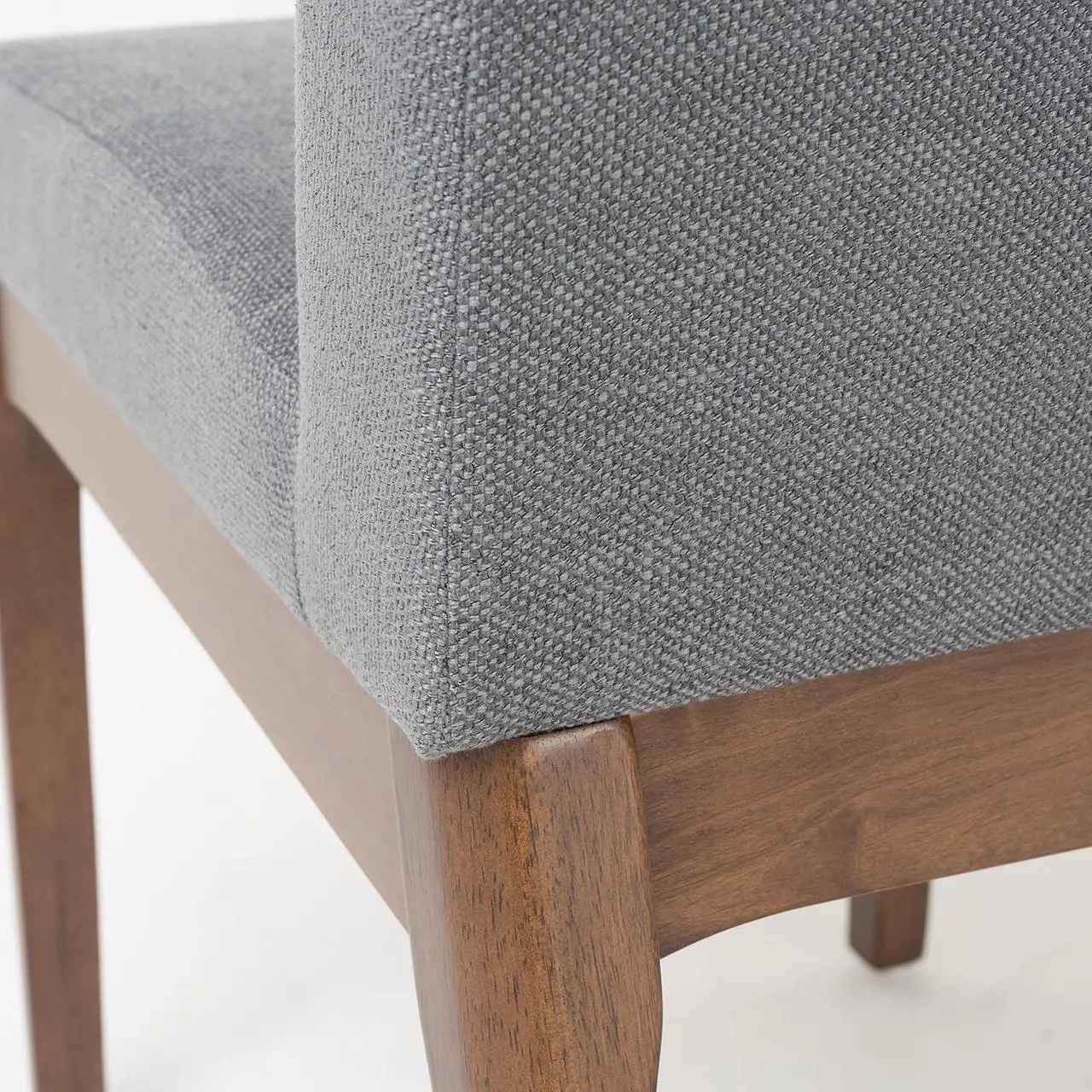 Alt view image 6 of 7 - Christopher Knight Home Kwame Fabric / Walnut Finish Dining Chairs, 2-Pcs Set, Dark Grey, Welcome to consult