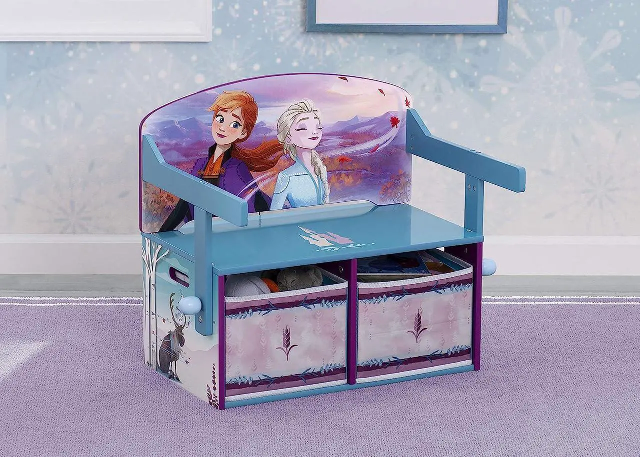 Alt view image 2 of 7 - Delta Children Kids Convertible Activity Bench - Greenguard Gold Certified, Frozen II, Welcome to consult
