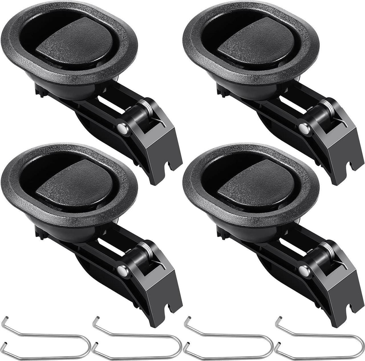 Main image of Hotop Recliner Handle Replacement 4 Pieces Chair Release Lever Black Oval Pull Parts Plastic Sofa with Cable Hook, 3.5 x 3 Inches, Welcome to consult