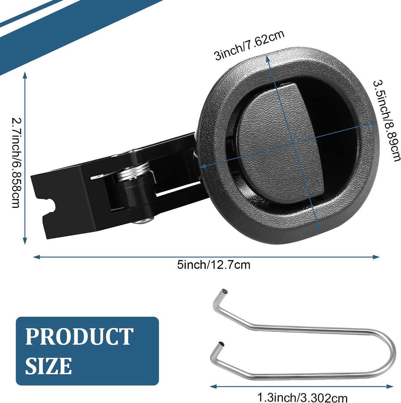 Alt view image 2 of 7 - Hotop Recliner Handle Replacement 4 Pieces Chair Release Lever Black Oval Pull Parts Plastic Sofa with Cable Hook, 3.5 x 3 Inches, Welcome to consult