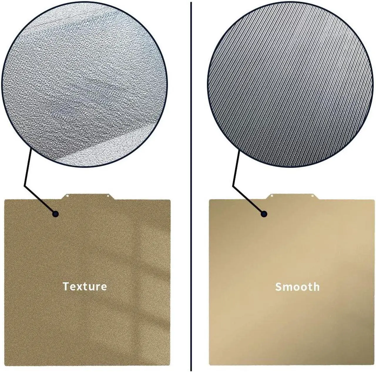 Alt view image 4 of 7 - 3D Printer 165x165mm/6.5x6.5inch PEI SheetDouble Sided Textured/SmoothSpring Steel Magnetic Build Plate Flexible Bed for Flashforge Adventure 3/Ender 2 pro/LuzBot Mini 2 Desktop 3D Printer