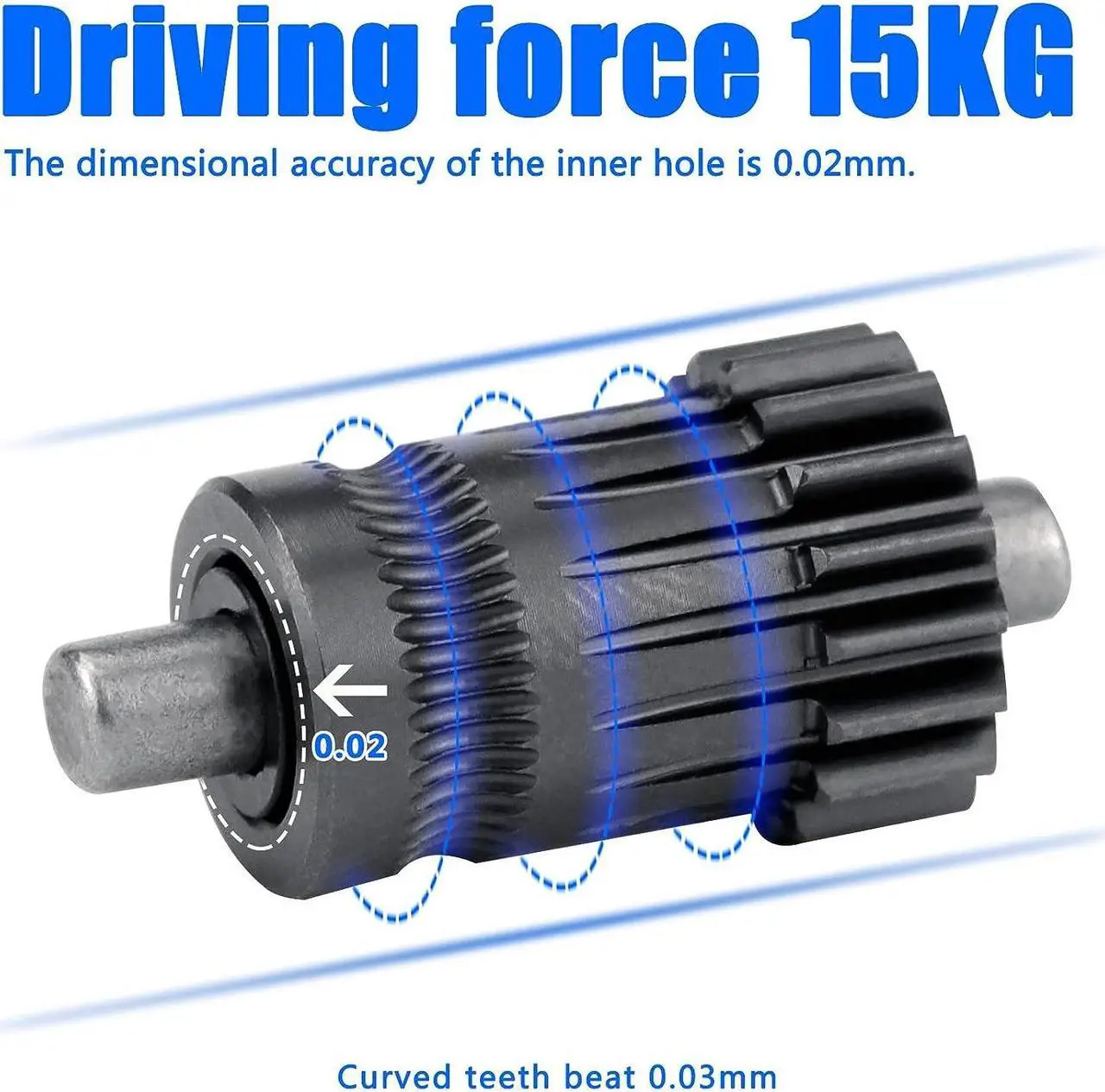 Alt view image 4 of 4 - POLISI3D 3D Printer Hardened Steel MK3 Drive Gear extruder Dual Gears kit DriveGears Extrusion Wheel for Upgrade Prusa i3 MK2/MK2S/MK2.5 MK3S 3D Printer, Welcome to consult