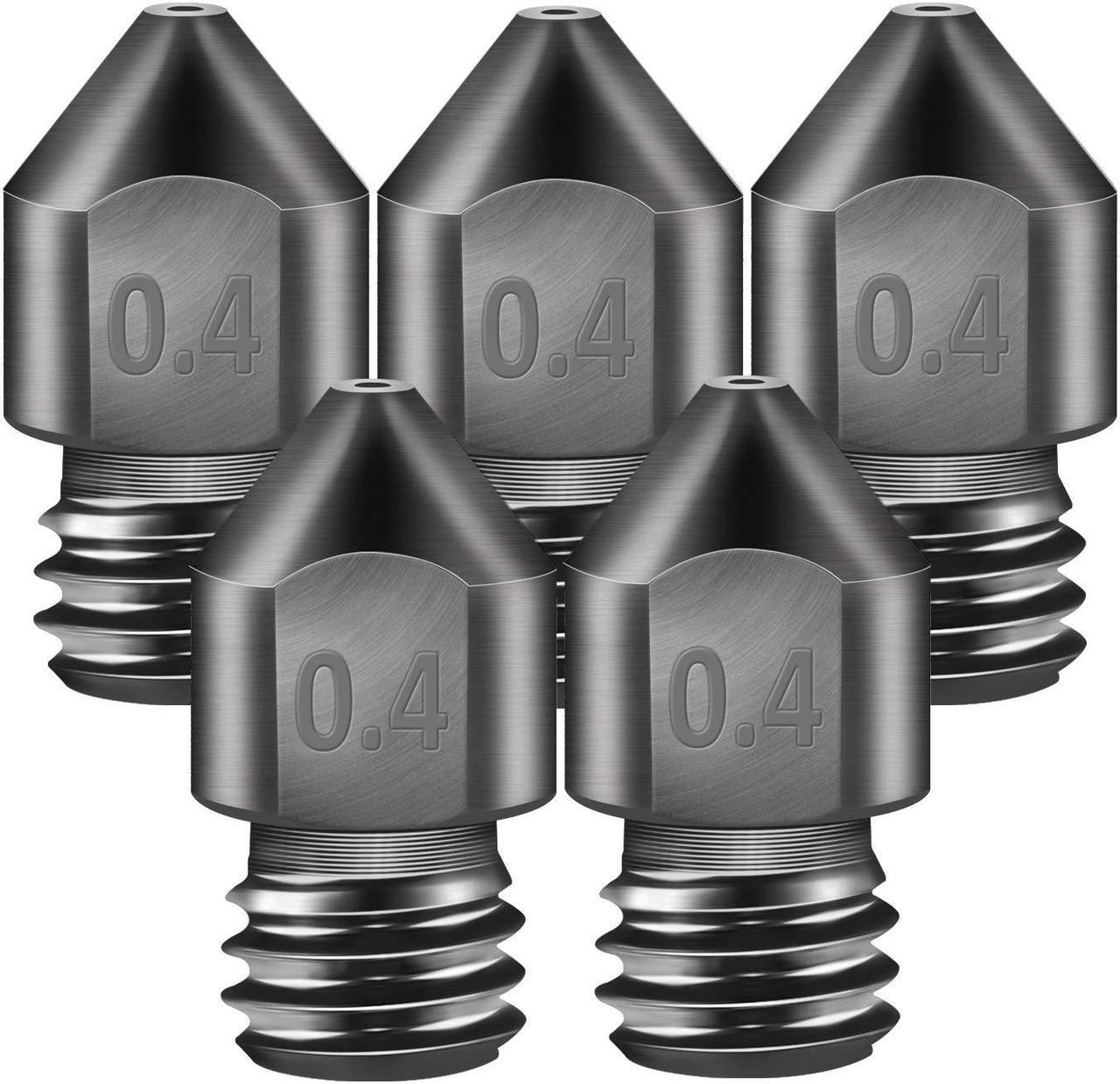 Main image of [5pcs/Pack] Hardened Steel Tool High Temperature Pointed Wear Resistant Nozzles 0.4 mm/1.75 mm 3D Printer Compatible with Makerbot, Creality CR-10 All Metal Hotend, Ender 3/ Ender3 pro, Prusa i3