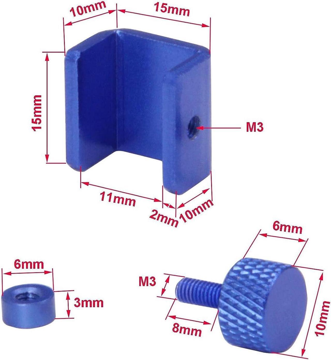 Alt view image 2 of 7 - Zeberoxyz 4pcs Ender 3 Pro Blue Glass Bed Clips Clamps Adjustable 3D Printer Heat Bed Fixed Clips for Ender3/pro/V2/3S,Ender5/CR-10,CR-20PRO,CR-10S Pro (4PCS-Blue Glass Bed Clip Clamps)