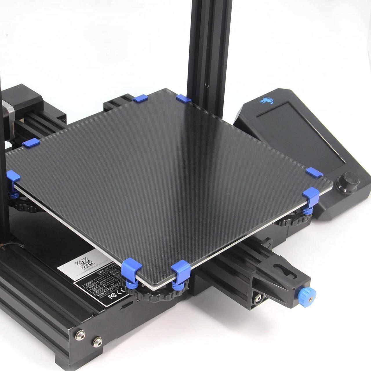 Alt view image 7 of 7 - Zeberoxyz 4pcs Ender 3 Pro Blue Glass Bed Clips Clamps Adjustable 3D Printer Heat Bed Fixed Clips for Ender3/pro/V2/3S,Ender5/CR-10,CR-20PRO,CR-10S Pro (4PCS-Blue Glass Bed Clip Clamps)
