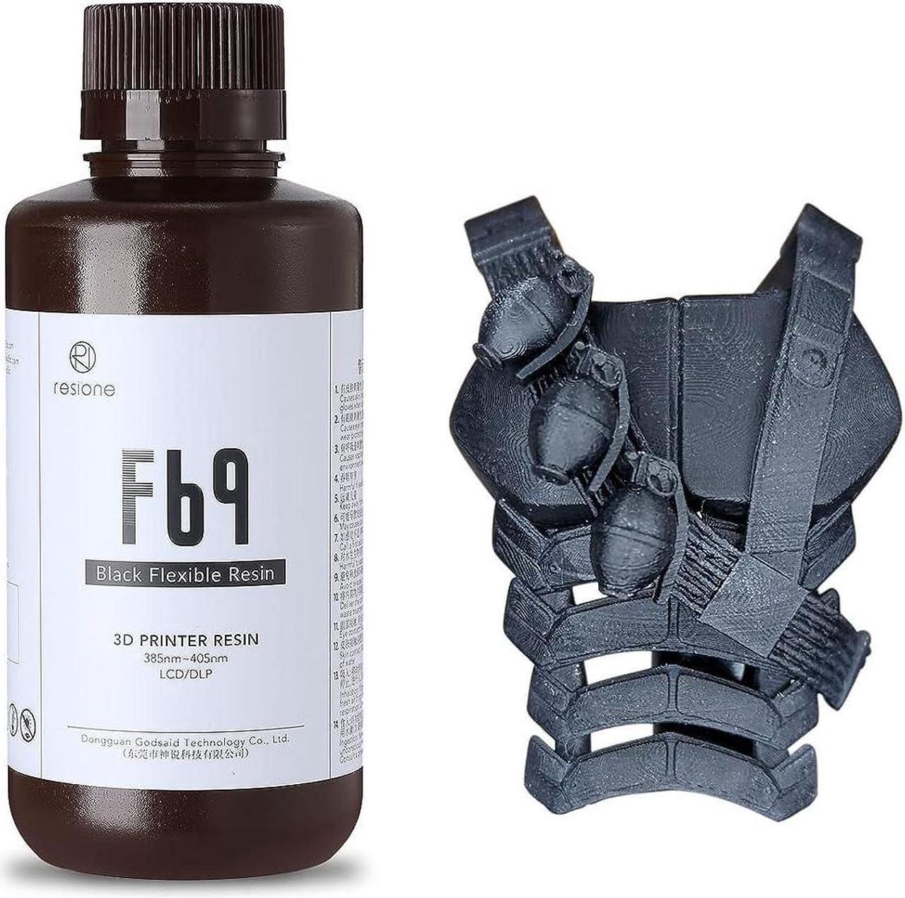 Main image of RESIONE F69 Flexible 3D Printer Resin, 405nm UV-Curing DLP LCD MSLA Resin Rubber Like TPU Like Photopolymer Resin for LCD Printing (F69-500g)