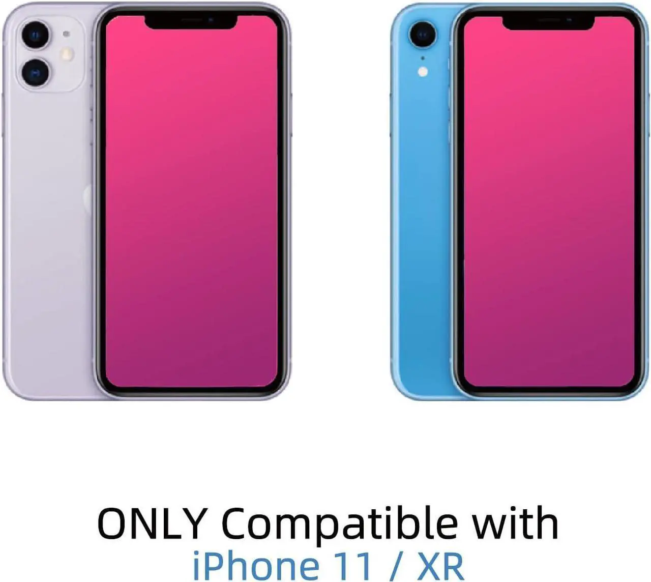 Alt view image 4 of 7 - EGKimBa Privacy Screen Protector compatible with iPhone 11 /iPhone XR, 6.1 inch Gradient Colorful Electroplated Anti-Spy Anti-Blue Light Easy Installation Tempered Glass, Welcome to consult
