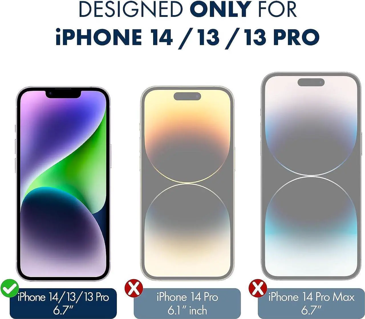Alt view image 2 of 6 - ArmorSuit 2 Pack MilitaryShield Screen Protector Designed for iPhone 14 / iPhone 13/13 Pro Case Friendly HD Clear Film, Welcome to consult