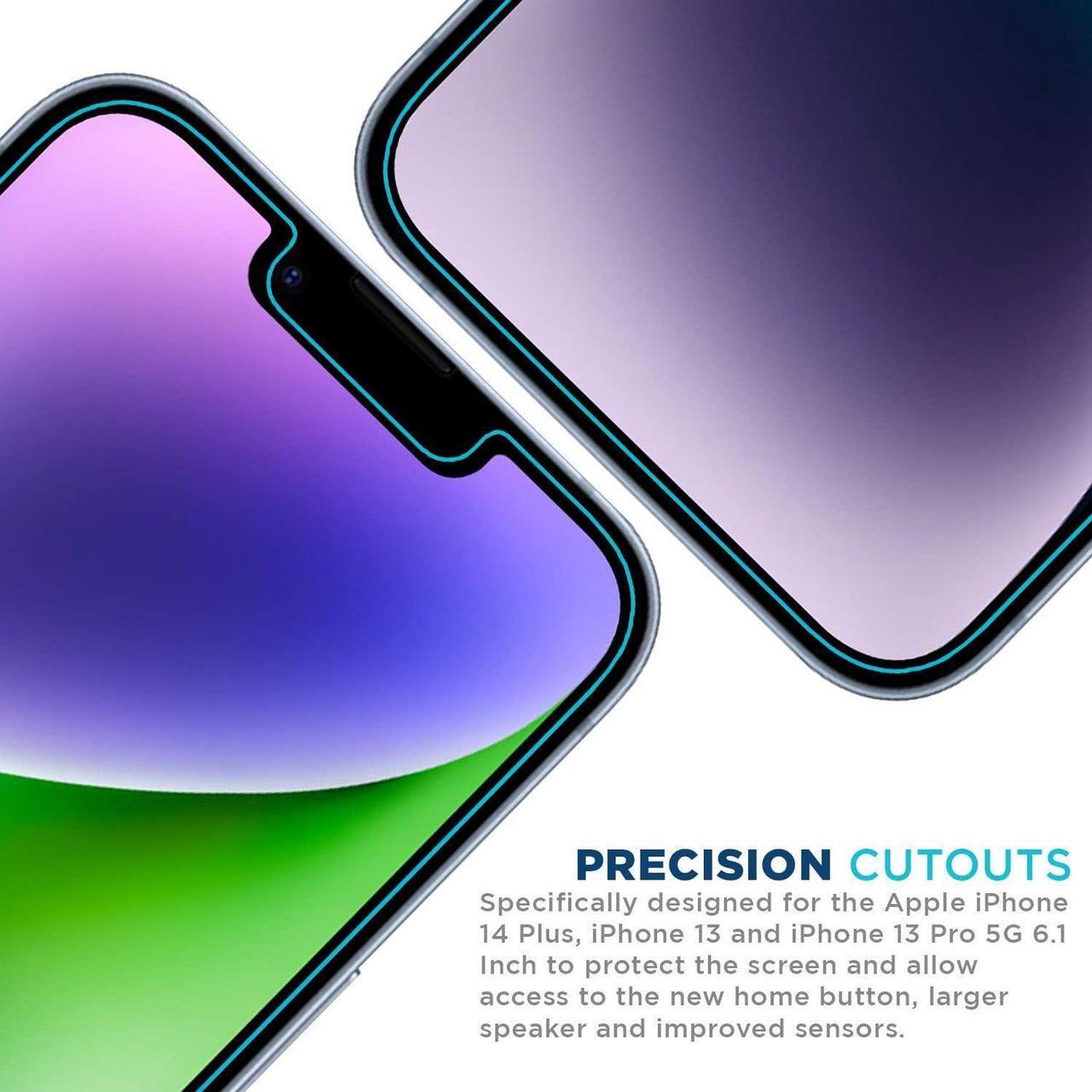 Alt view image 5 of 6 - Tech Armor [1 Pack Privacy Screen Protector for iPhone 14 Plus and iPhone 13 Pro Max Anti-Spy Case Friendly Easy Installation Ballistic Tempered Glass Bubble Free 3D Touch Support [6.7 inch]