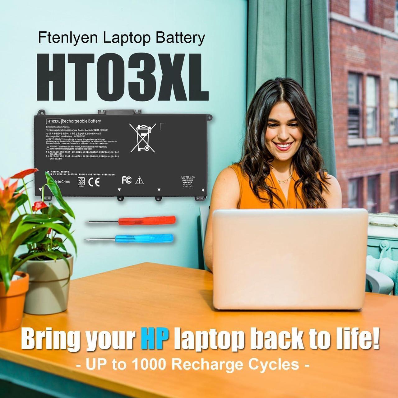 Alt view image 2 of 6 - L11119-855 HT03XL Battery for HP Pavilion 15-CS 15-DA 15-DB 15-DW 17-CA 14-CE 14-CF 14-DF 15-DA0012DX 15-DA0014DX L11421-542 L11421-2C2 HT03041XL HTO3XL Laptop Replacement HSTNN-UB7J HSTNN-LB8M