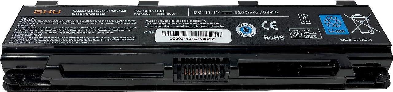 Alt view image 5 of 7 - GHU New Replacement Laptop Battery 58 WH PA5109U-1BRS Compatible with Toshiba Satellite PABAS271 PABAS272 PABAS273 C855 C855D L855 L875 P855 P875 S855 S875 PA5110U-1BRS PA5108U-1BRS C55-A