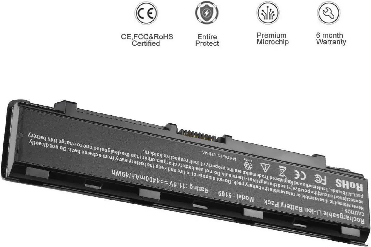 Alt view image 4 of 5 - Futurebatt 49Wh PA5109U-1BRS Battery for Toshiba Satellite C40 C45 C50D C50T C55 C55T C55DT C805 C855 C855D L855 L875 P855 P875 S855 S875 S75 PA5108U-1BRS PA5110U-1BRS PABAS271 PABAS272 PABAS273