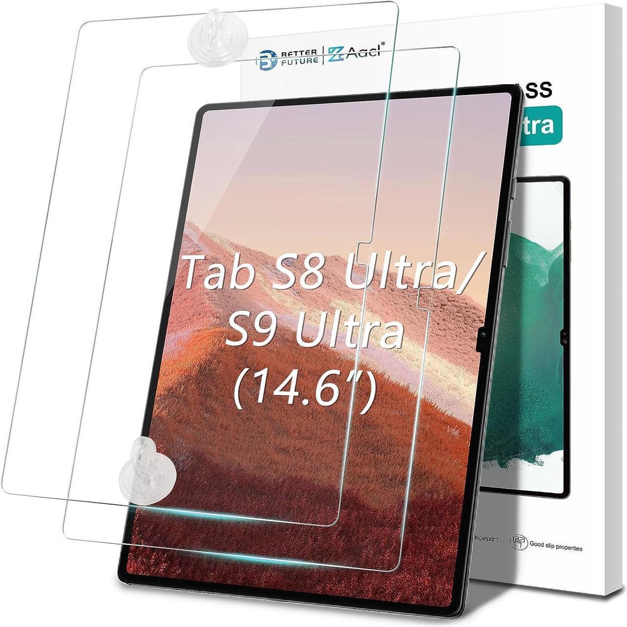 Main image of AACL [2 Pack] Tempered Glass for Samsung Galaxy Tab S9 Ultra/Tab S8 Ultra Screen Protector(14.6 Inch), [Bubble-Free][Anti-Scratch][Case-Friendly]