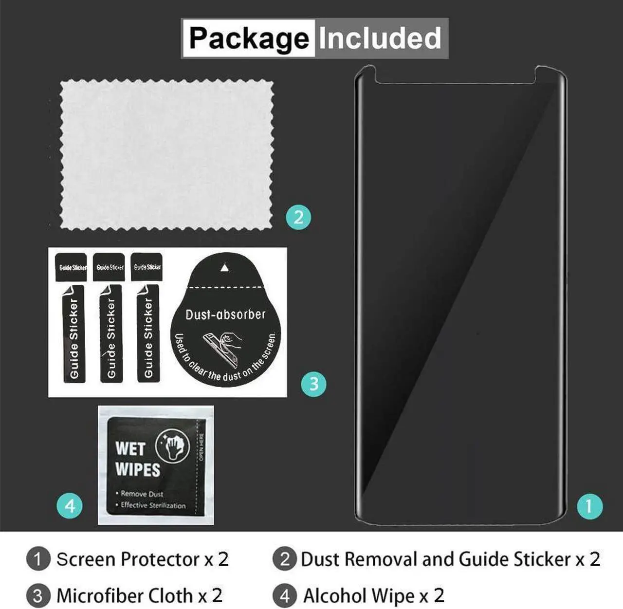 Alt view image 7 of 7 - [2 Pack] for Galaxy S8 Plus Privacy Screen Protector, AmzSuker Anti-Spy 3D Curved Tempered Glass [Case Friendly][9H Hardness][Anti-Scratch] Screen Protector for Samsung Galaxy S8 Plus