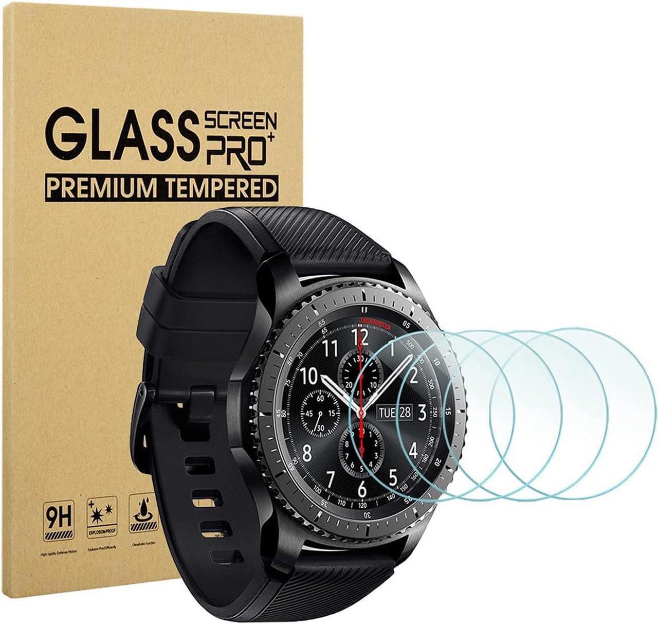 Main image of Diruite 4-Pack for Samsung Gear S3 Frontier/Classic Screen Protector,Tempered Glass for Gear S3 Watch [2.5D 9H Hardness] [Bubble-Free] [Anti-Scratch], Welcome to consult