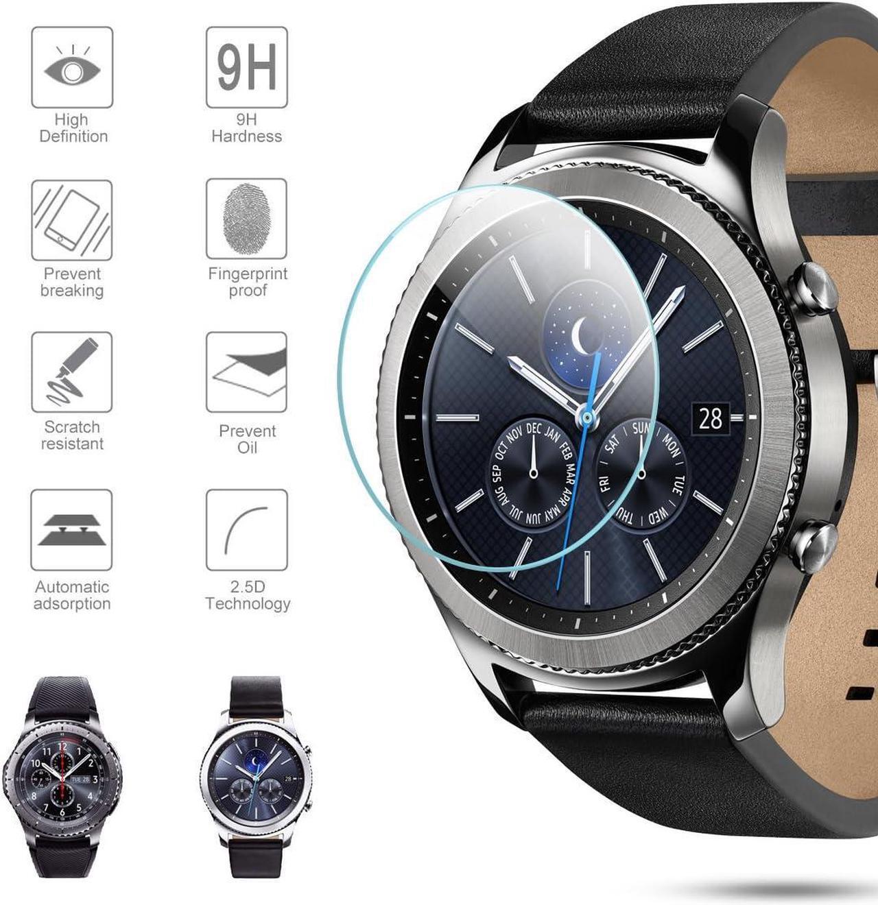 Alt view image 3 of 7 - Diruite 4-Pack for Samsung Gear S3 Frontier/Classic Screen Protector,Tempered Glass for Gear S3 Watch [2.5D 9H Hardness] [Bubble-Free] [Anti-Scratch], Welcome to consult