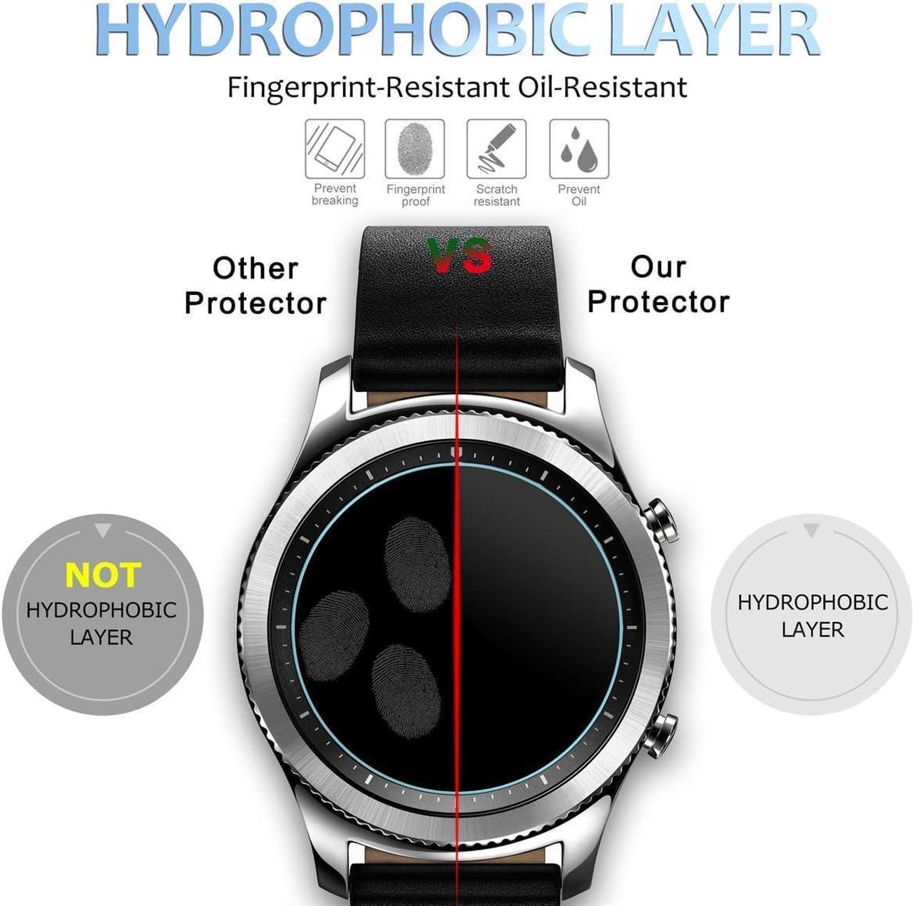 Alt view image 7 of 7 - Diruite 4-Pack for Samsung Gear S3 Frontier/Classic Screen Protector,Tempered Glass for Gear S3 Watch [2.5D 9H Hardness] [Bubble-Free] [Anti-Scratch], Welcome to consult