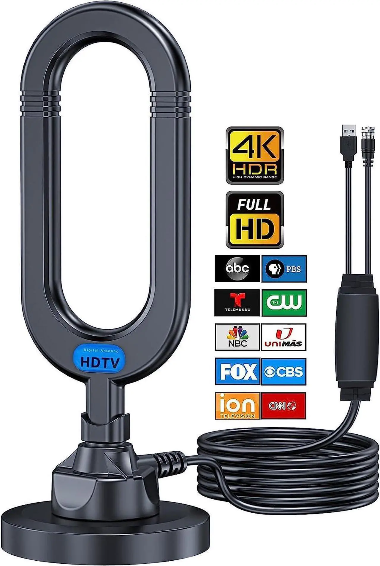 Main image of WUMINGLU TV Antenna for Smart TV Indoor 2025 4K Digital HDTV Up to 380 Miles Long Range Local Channels Indoor Outdoor